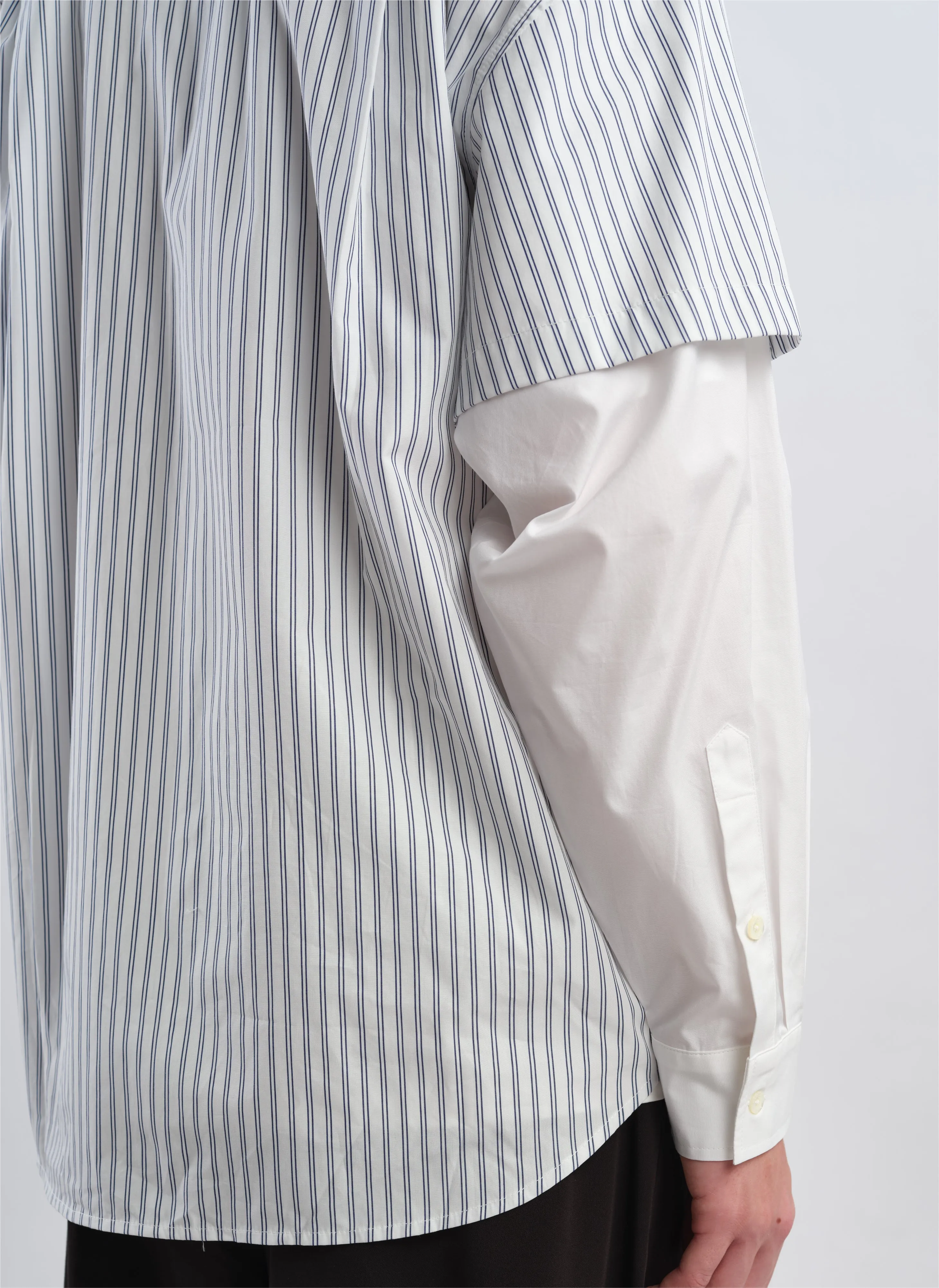 60s Cotton typewriter Blocking Shirt