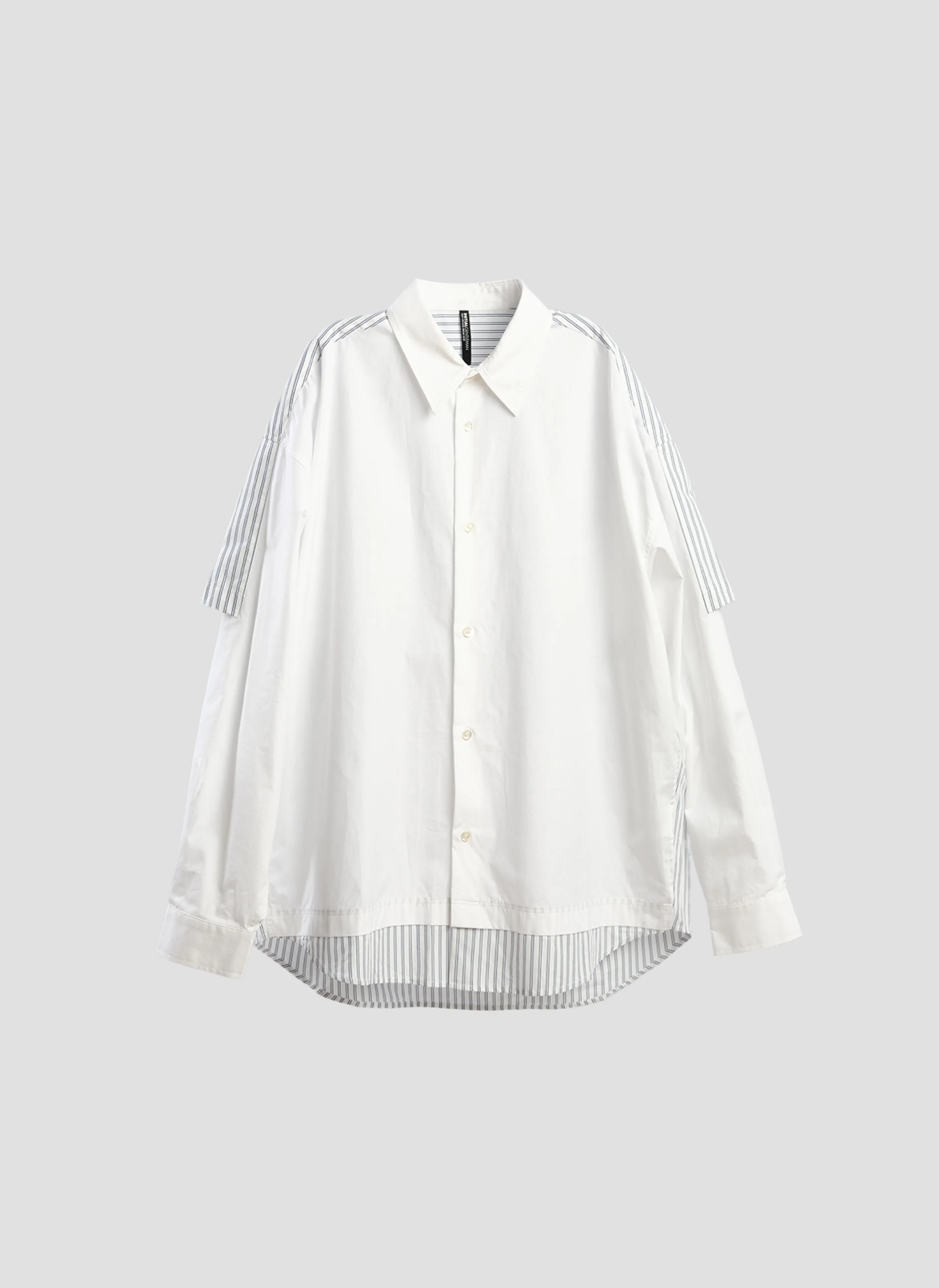 60s Cotton typewriter Blocking Shirt