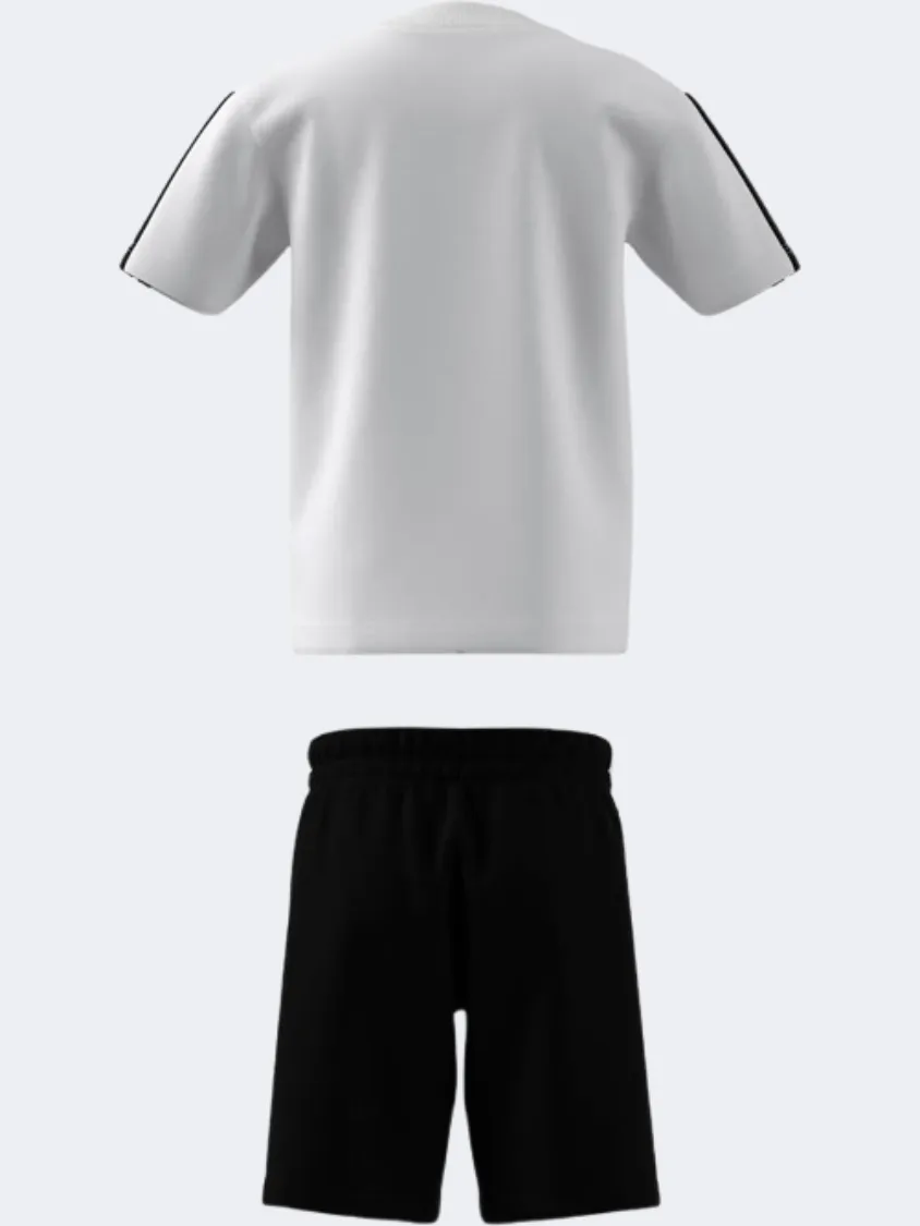 Adidas Essentials 3 Stripes Little Sportswear Set Black/White