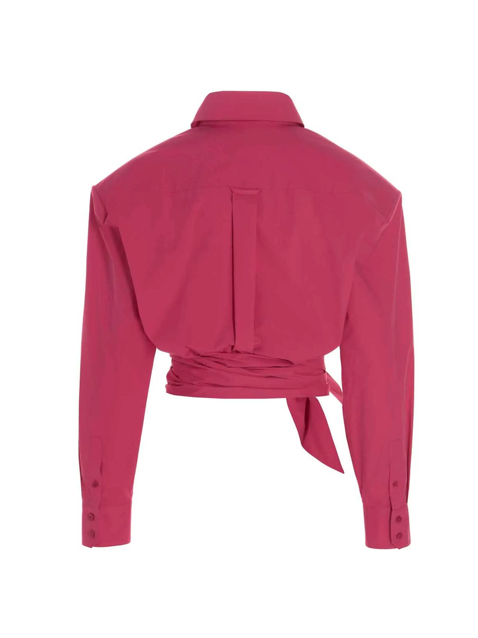 Alexandre Vauthier Tie-Waist Cropped Shirt