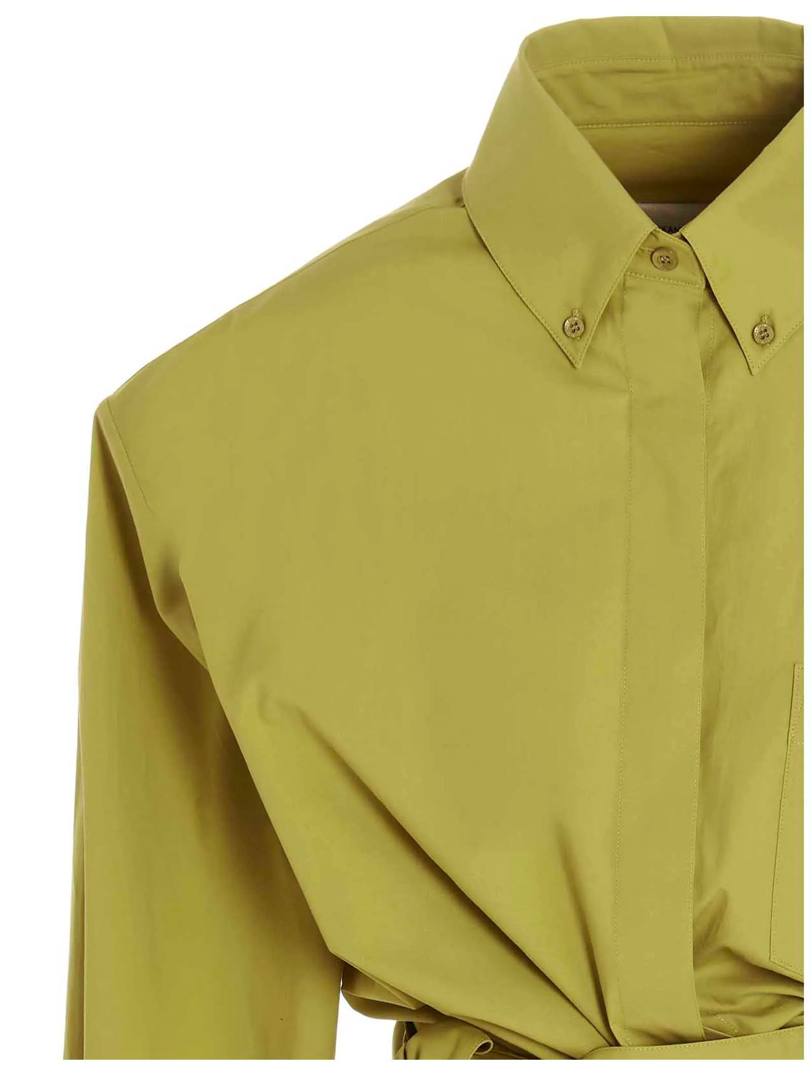 Alexandre Vauthier Tie-Waist Cropped Shirt