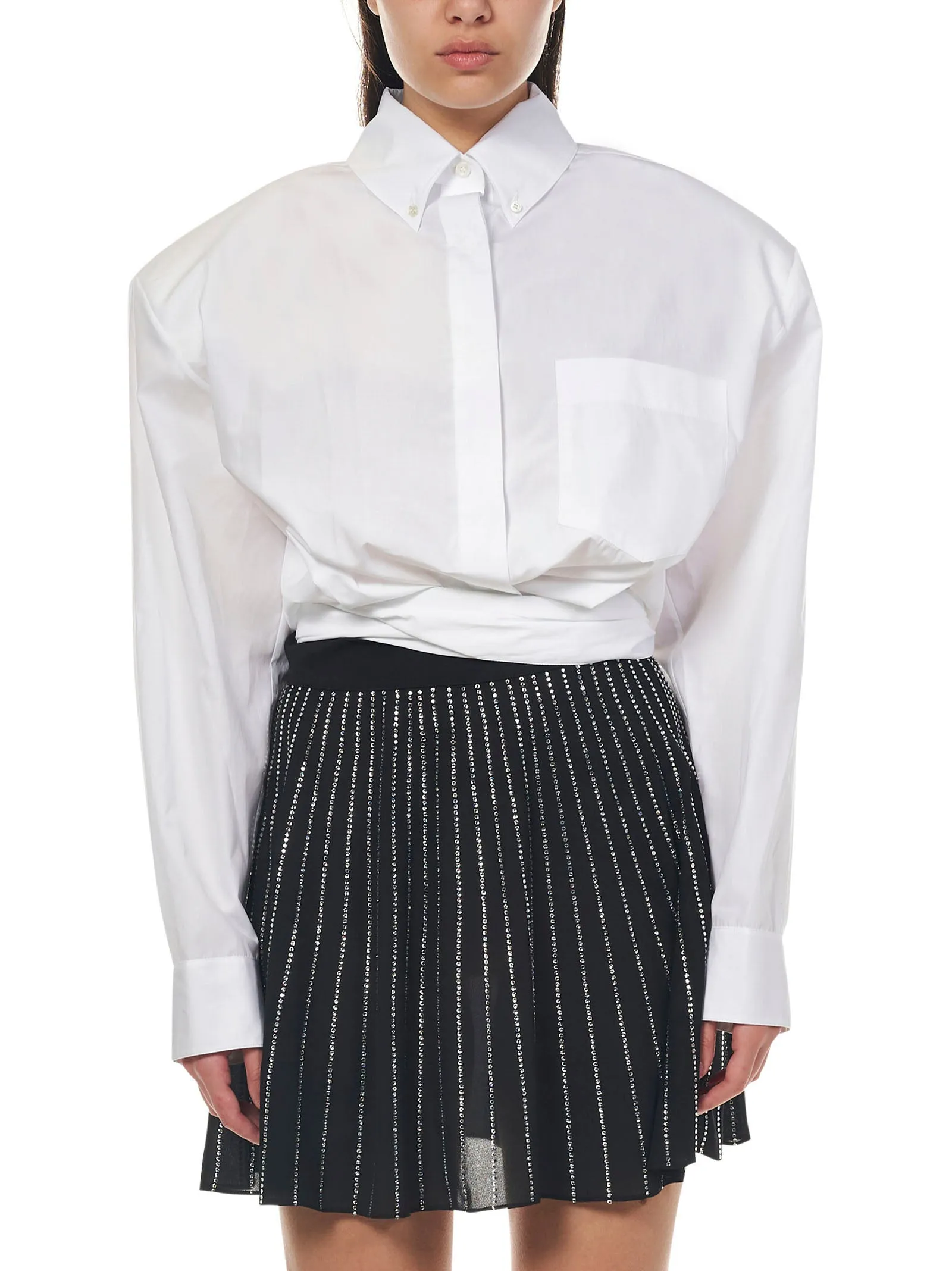 Alexandre Vauthier Tie-Waist Oversized Shirt