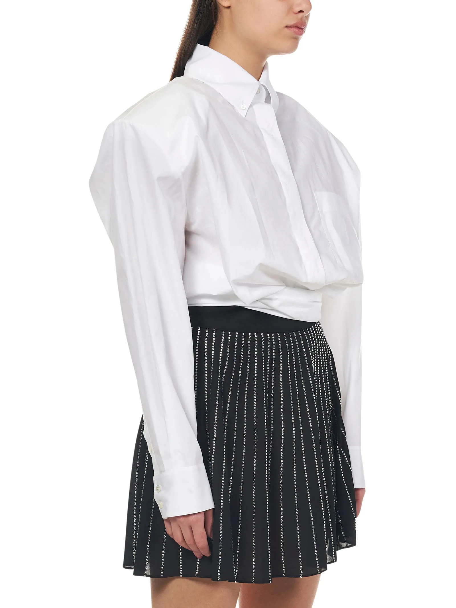 Alexandre Vauthier Tie-Waist Oversized Shirt