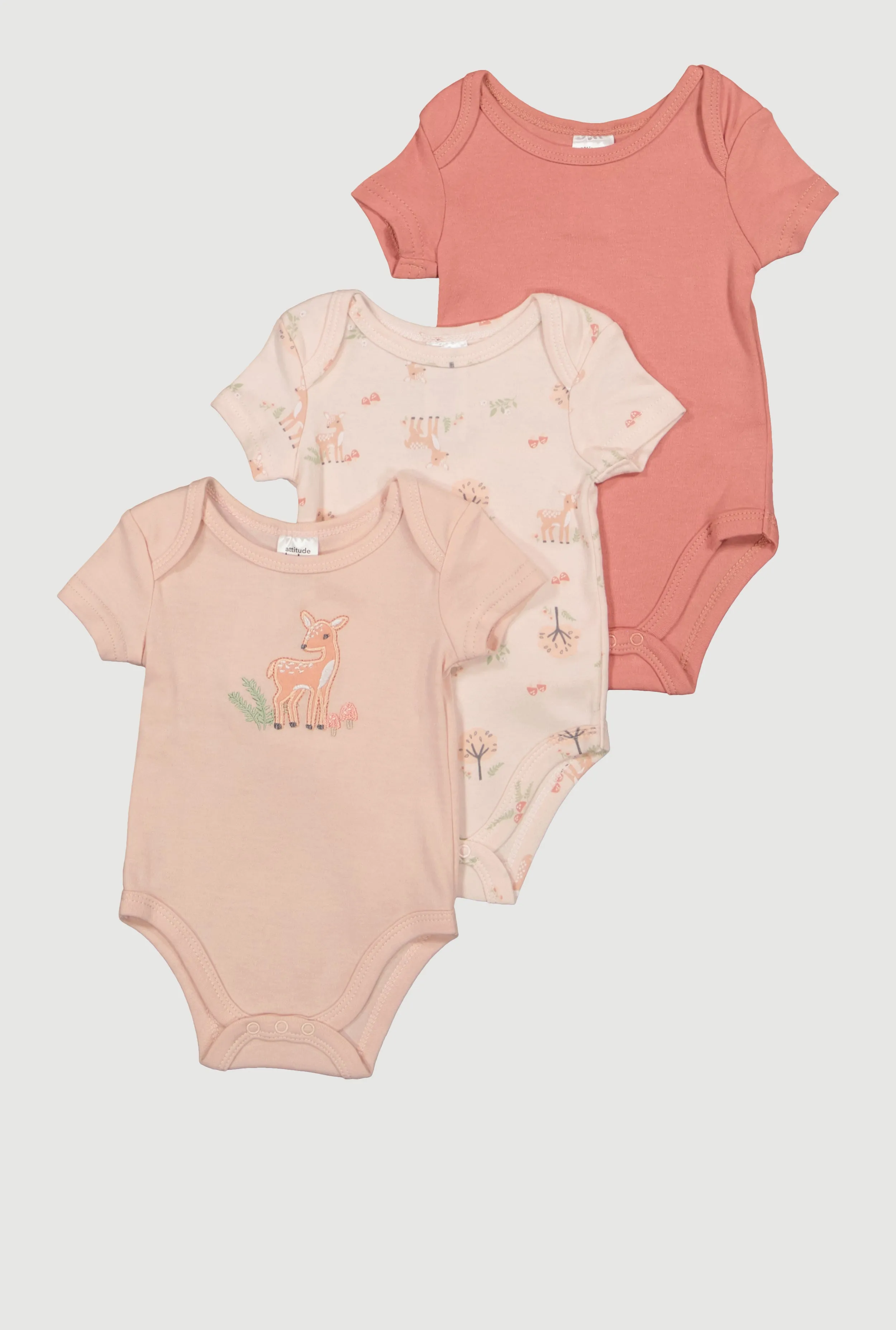 Baby Girls 0-9M Deer Graphic Bodysuits