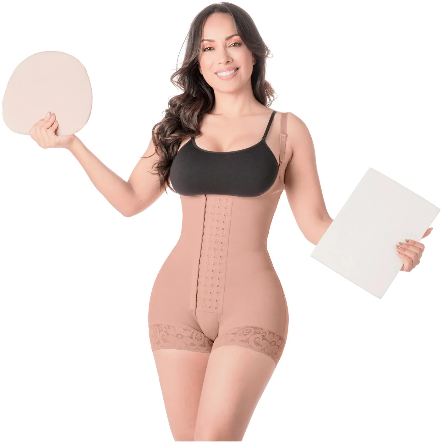 Be Shapy | MariaE 9334 Colombian Shapewear Bodysuit After Surgery   Lipo Ab Board and Liposuction Foam