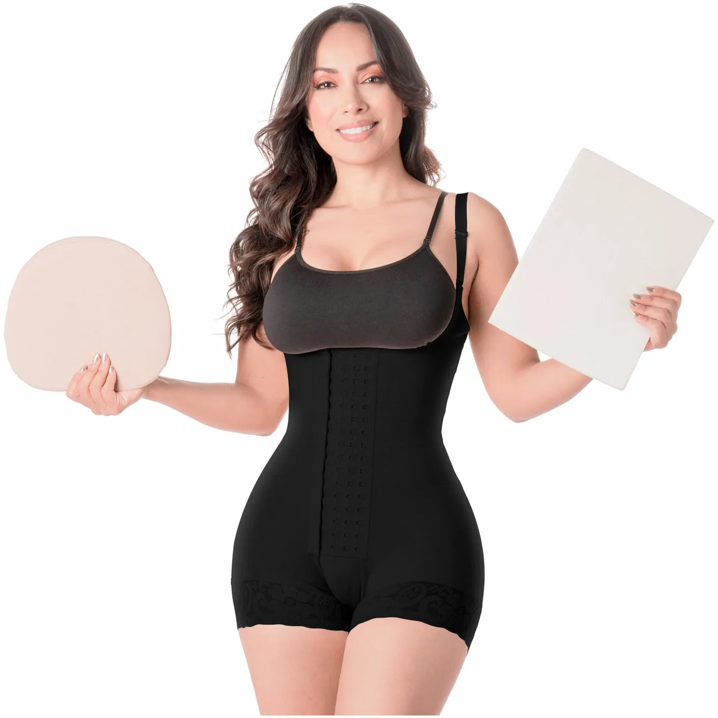 Be Shapy | MariaE 9334 Colombian Shapewear Bodysuit After Surgery   Lipo Ab Board and Liposuction Foam