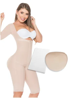 Be Shapy | Salome 0525 Postperative Colombian Fajas   Liposuction Board | Shapewear after Surgery with Sleeves