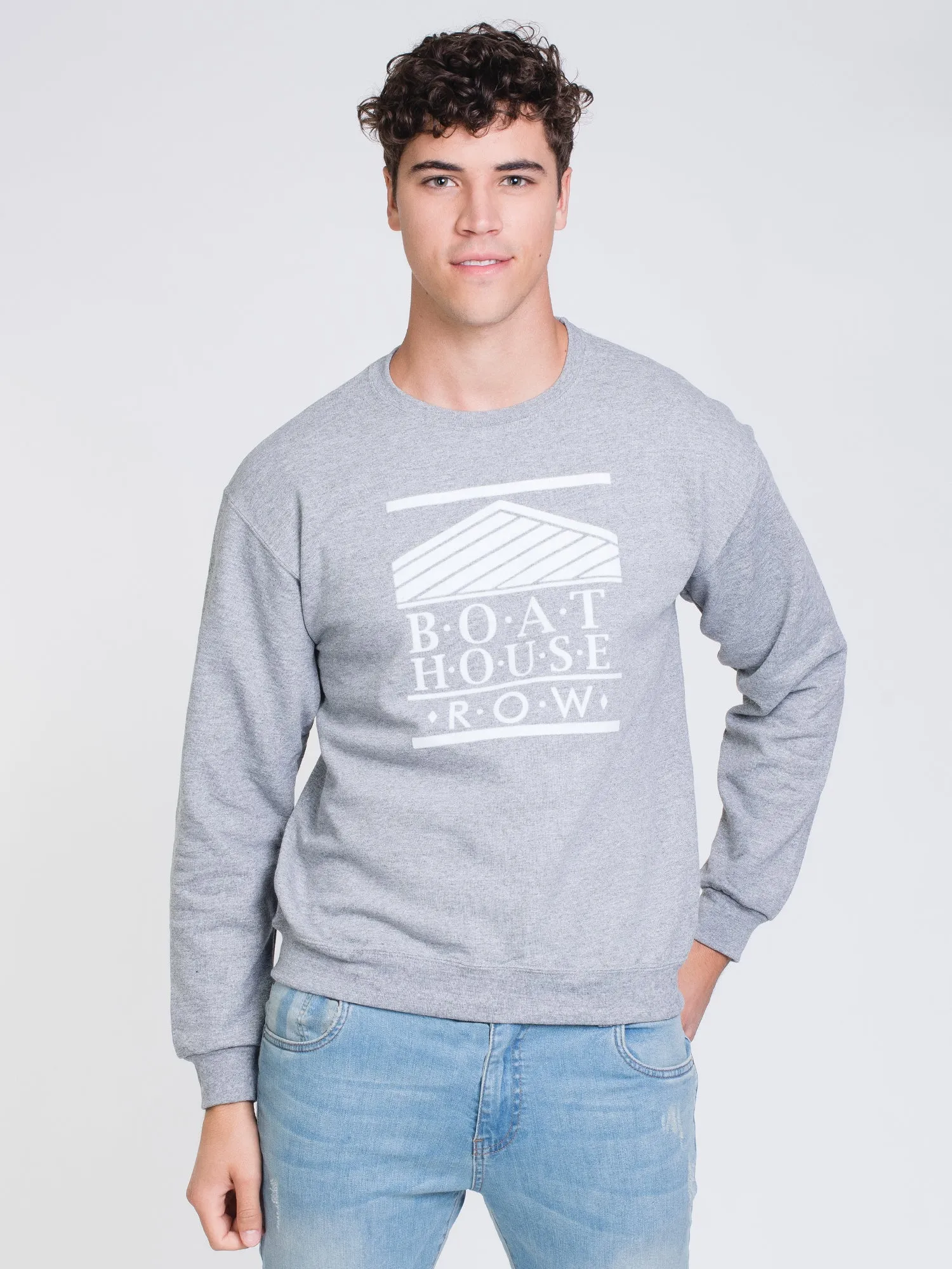 BOATHOUSE RETRO BH LOGO FLOCK - OX GREY - CLEARANCE