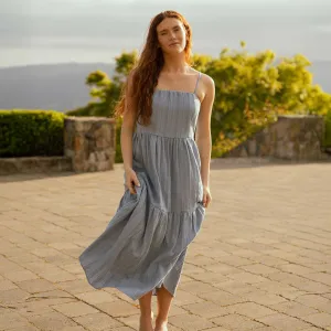 Cabo Midi Dress, Dusk Blue