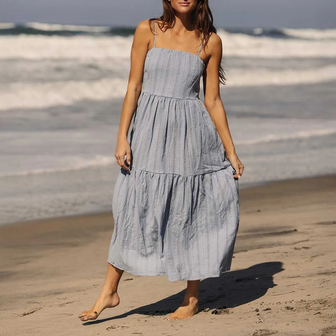Cabo Midi Dress, Dusk Blue