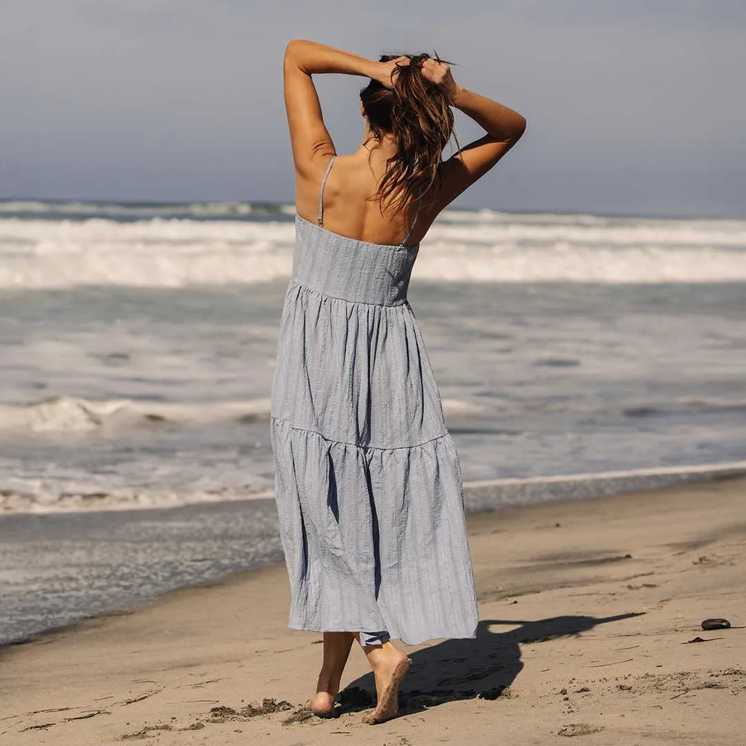 Cabo Midi Dress, Dusk Blue