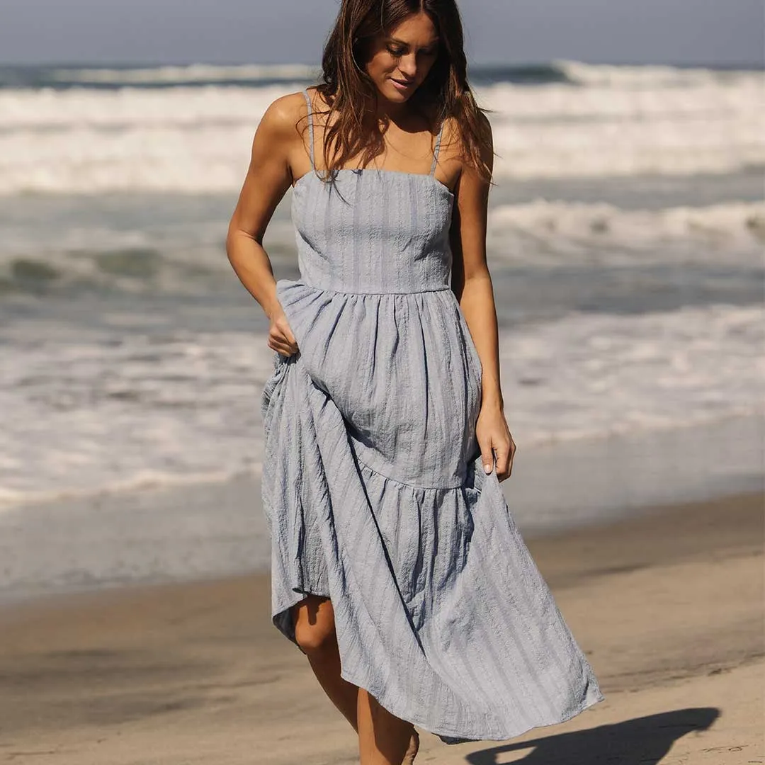 Cabo Midi Dress, Dusk Blue
