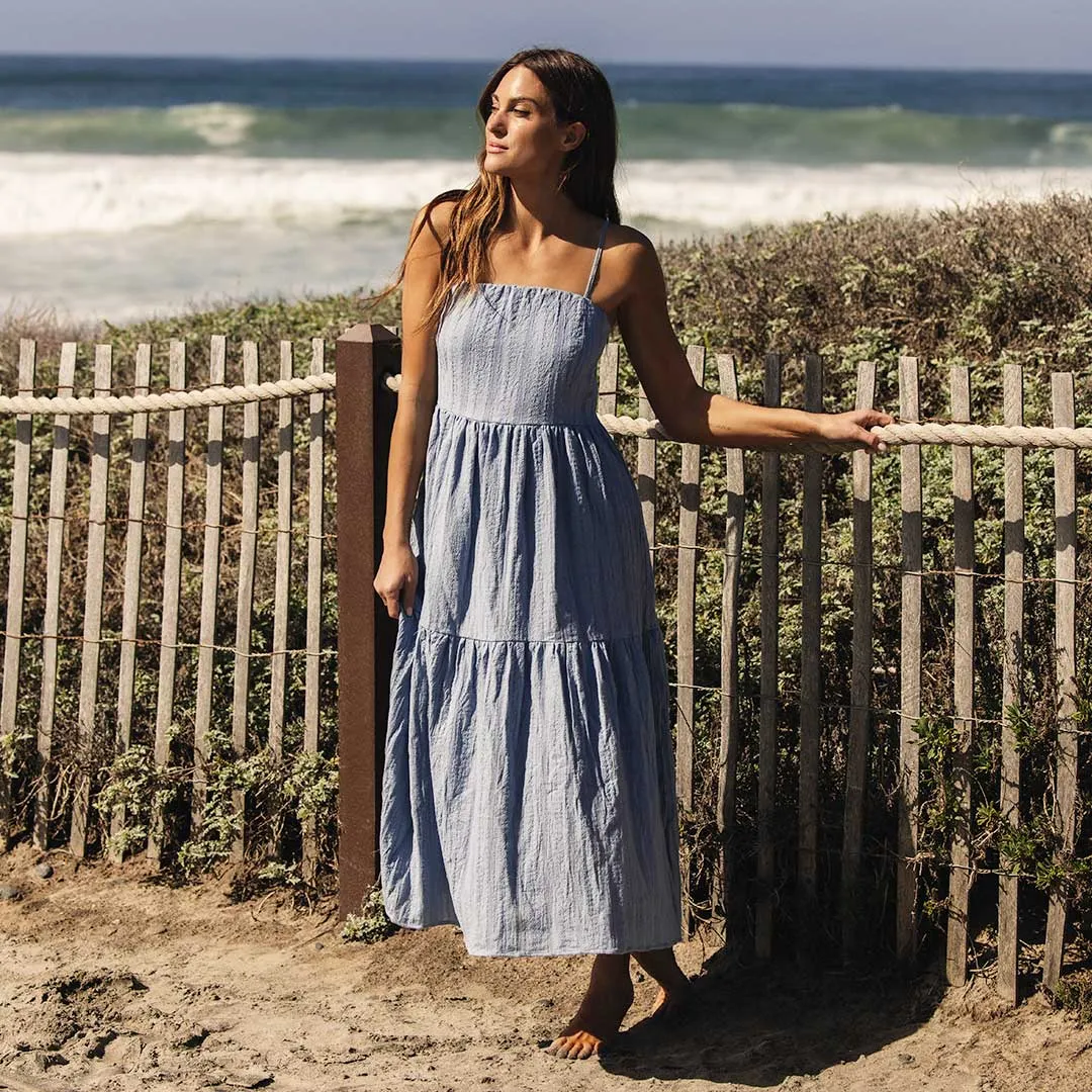 Cabo Midi Dress, Dusk Blue