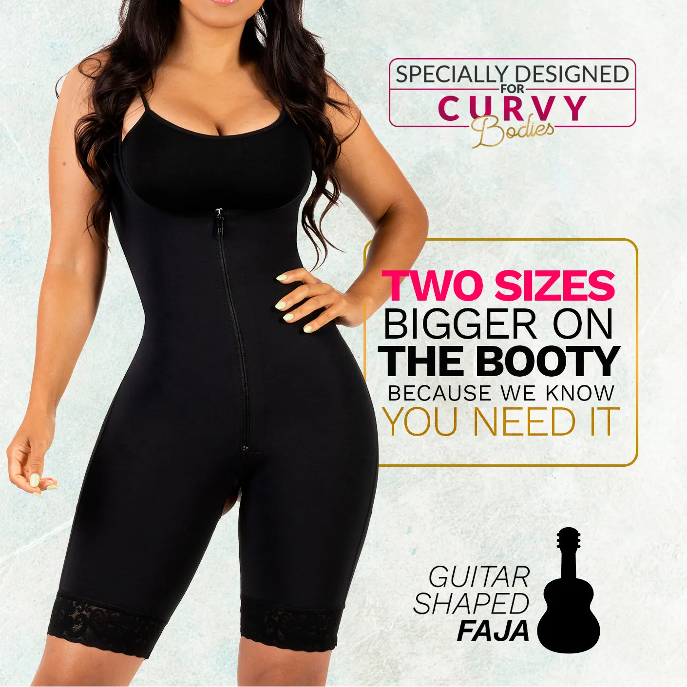 Daily Use Shapewear for Women Bum Lifter Tummy Control Mid Thigh Faja Bling Shapers 098BF