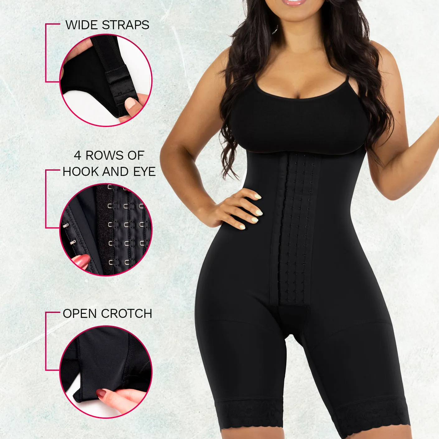 Daily Use Shapewear for Women Bum Lifter Tummy Control Mid Thigh Faja Bling Shapers 098BF