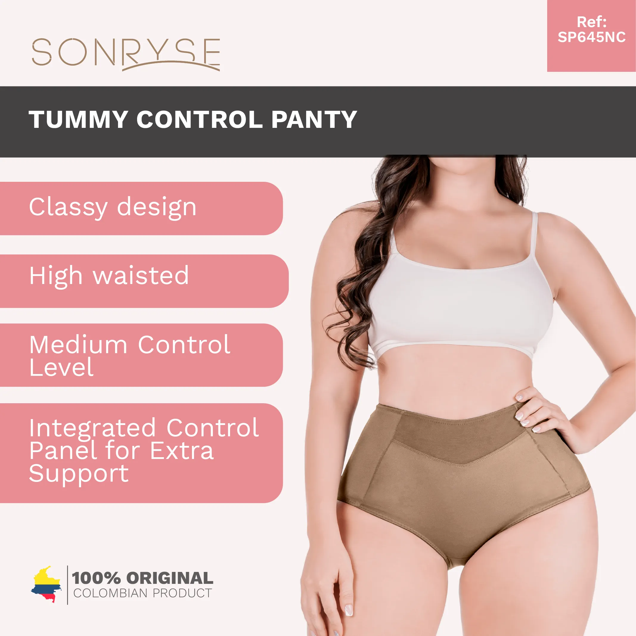 Daily Use Under Wear 2-Pack Seamless Slim Panties Shapewear High Waist Sonryse SP645NC