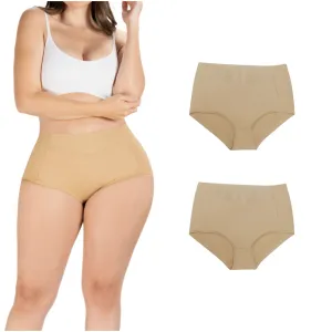 Daily Use Under Wear 2-Pack Seamless Slim Panties Shapewear High Waist Sonryse SP645NC