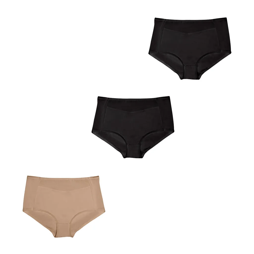Daily Use Under Wear 3-Pack Seamless Slim Panties Shapewear High Waist Sonryse SP645NC