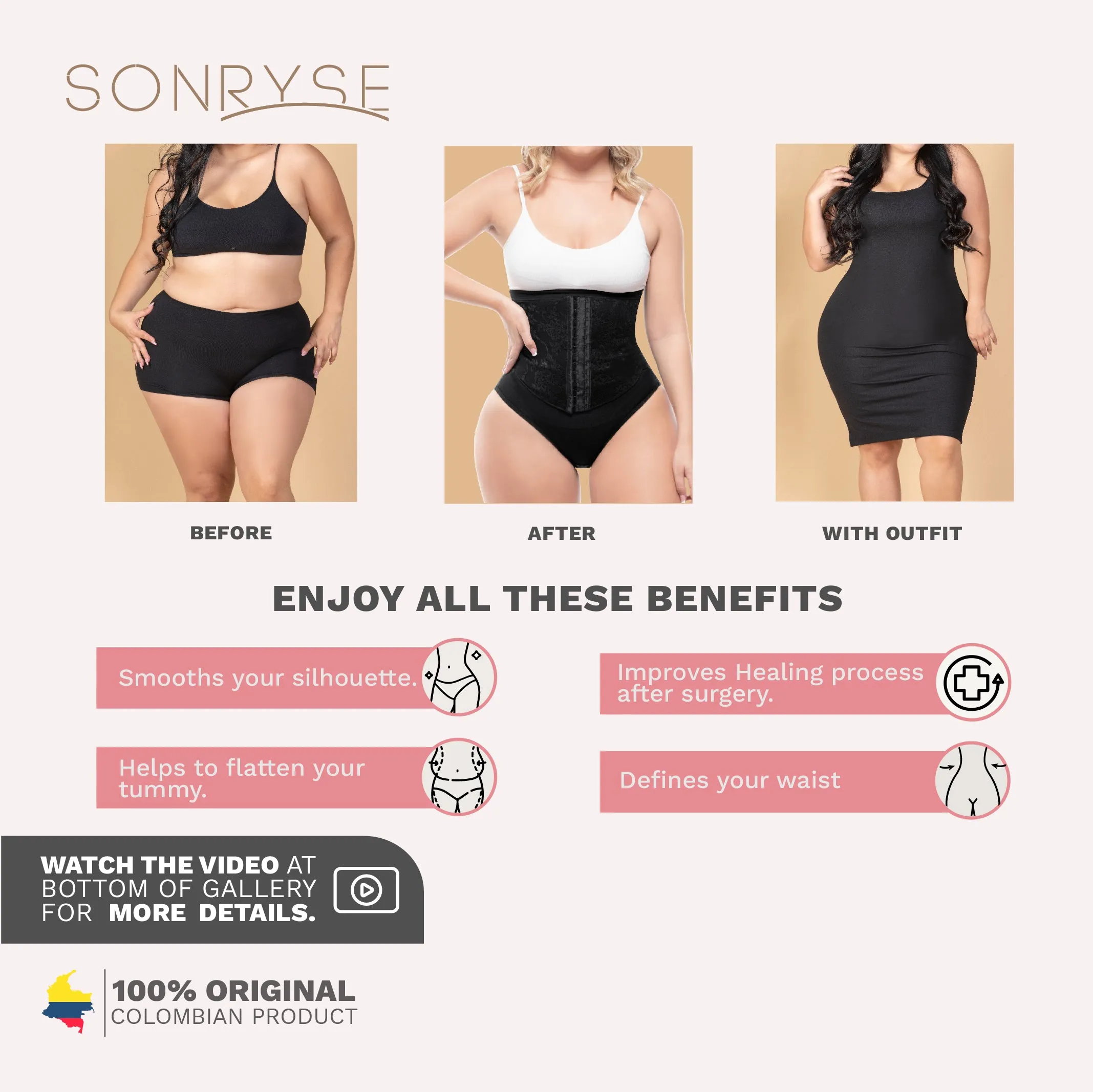 Daily Use Under Wear Extra high waistl & Medium-high compression Sonryse 182BF