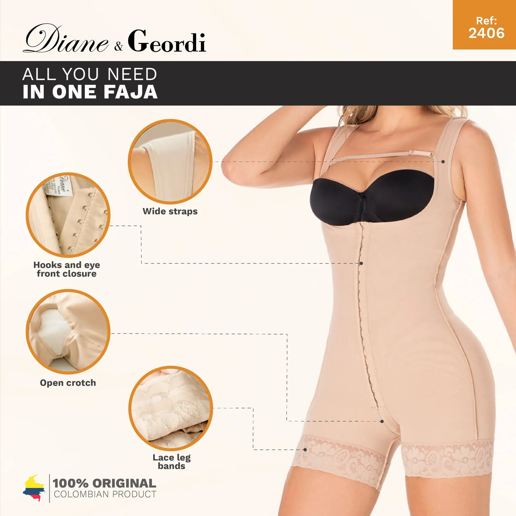 Diane and Geordi Fajas 002406 | Tummy Control Postpartum Shapewear for Women