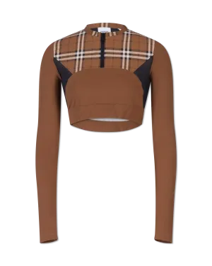 Everley Check Athlete Leisure Long Sleeve Top