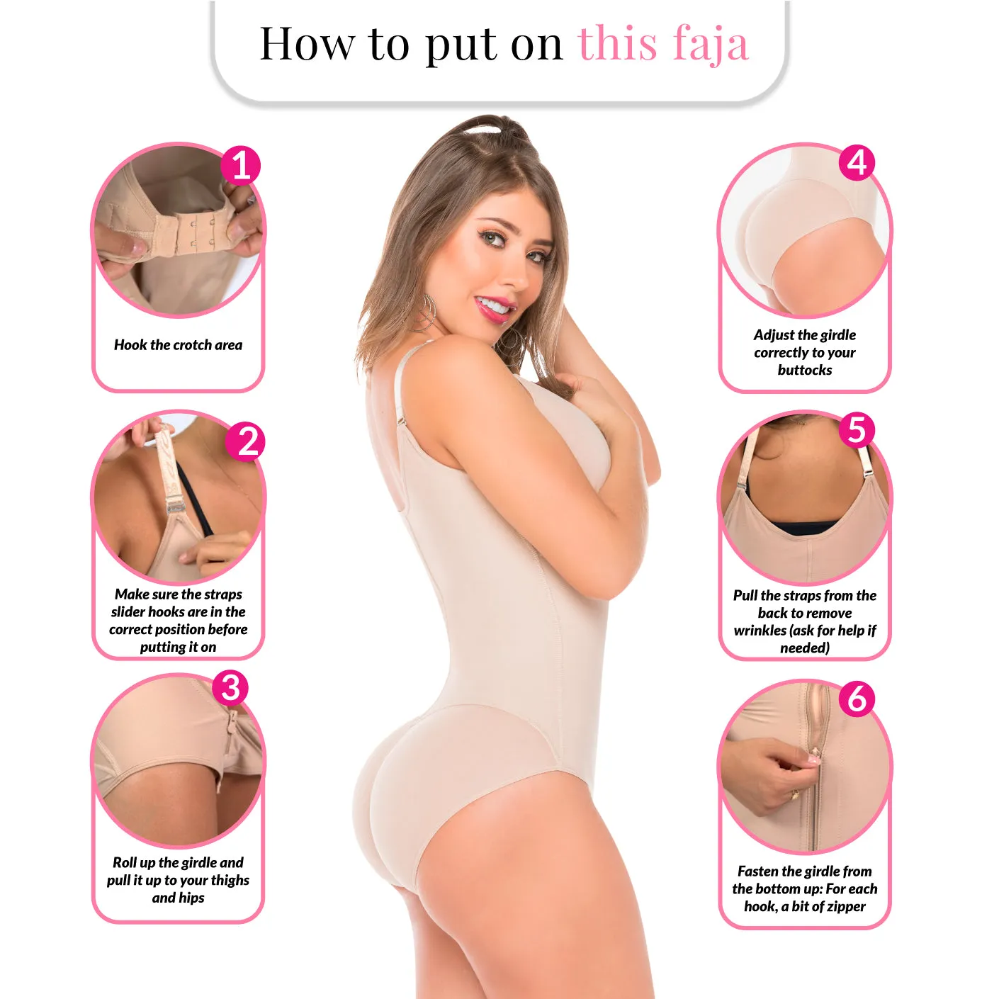 Everyday Use Shapewear for Women Built-in bra & Low Back Body Shaper Fajas Salome 0420