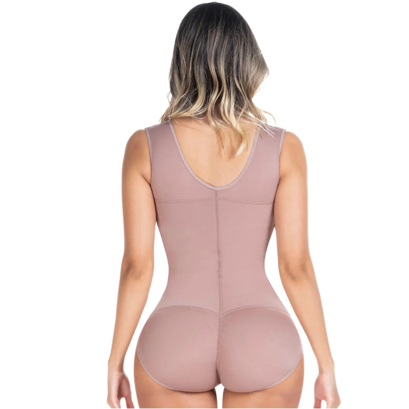 Fajas Sonryse 056BF | Colombian Postpartum Shapewear Bodysuit with Built-in Bra