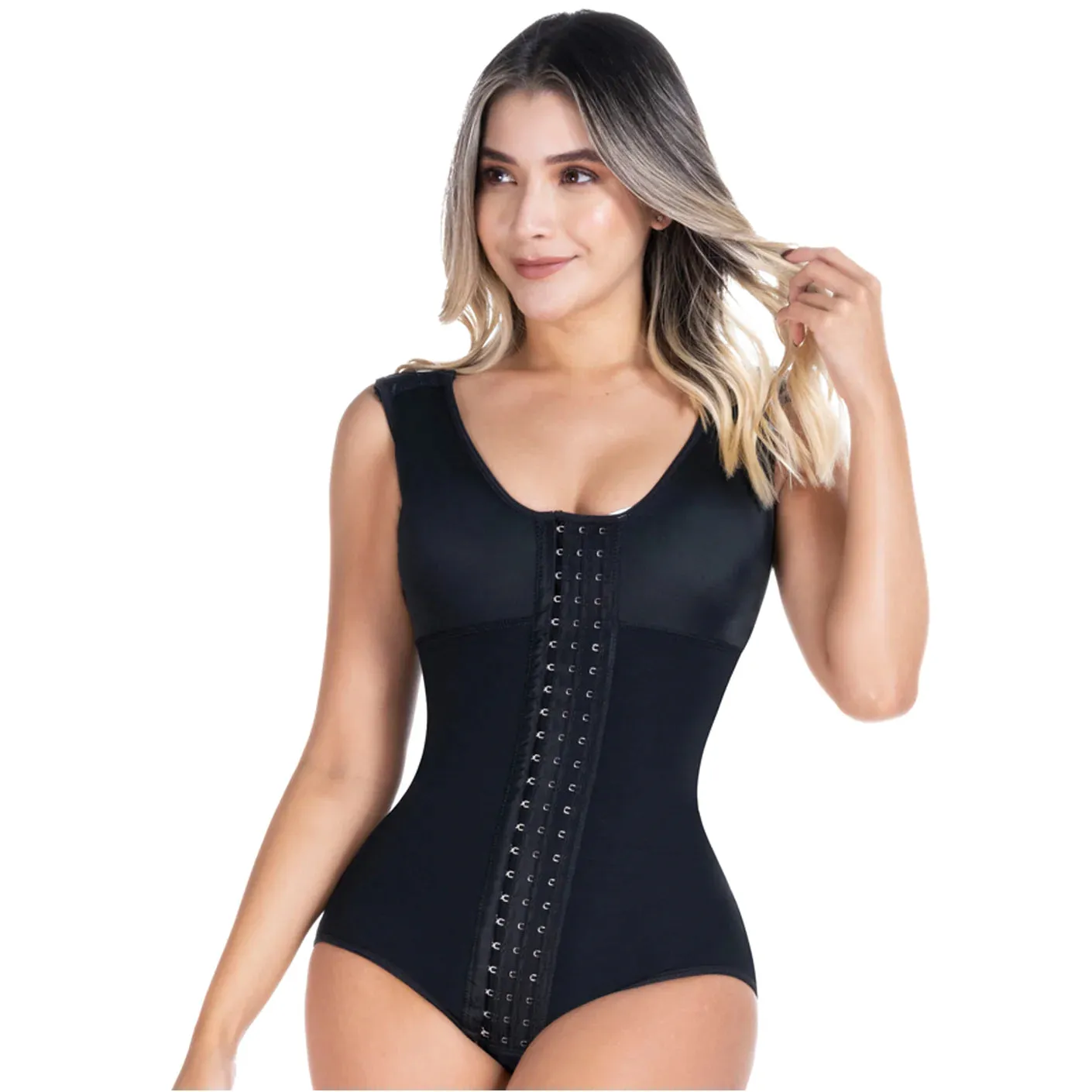 Fajas Sonryse 056BF | Colombian Postpartum Shapewear Bodysuit with Built-in Bra