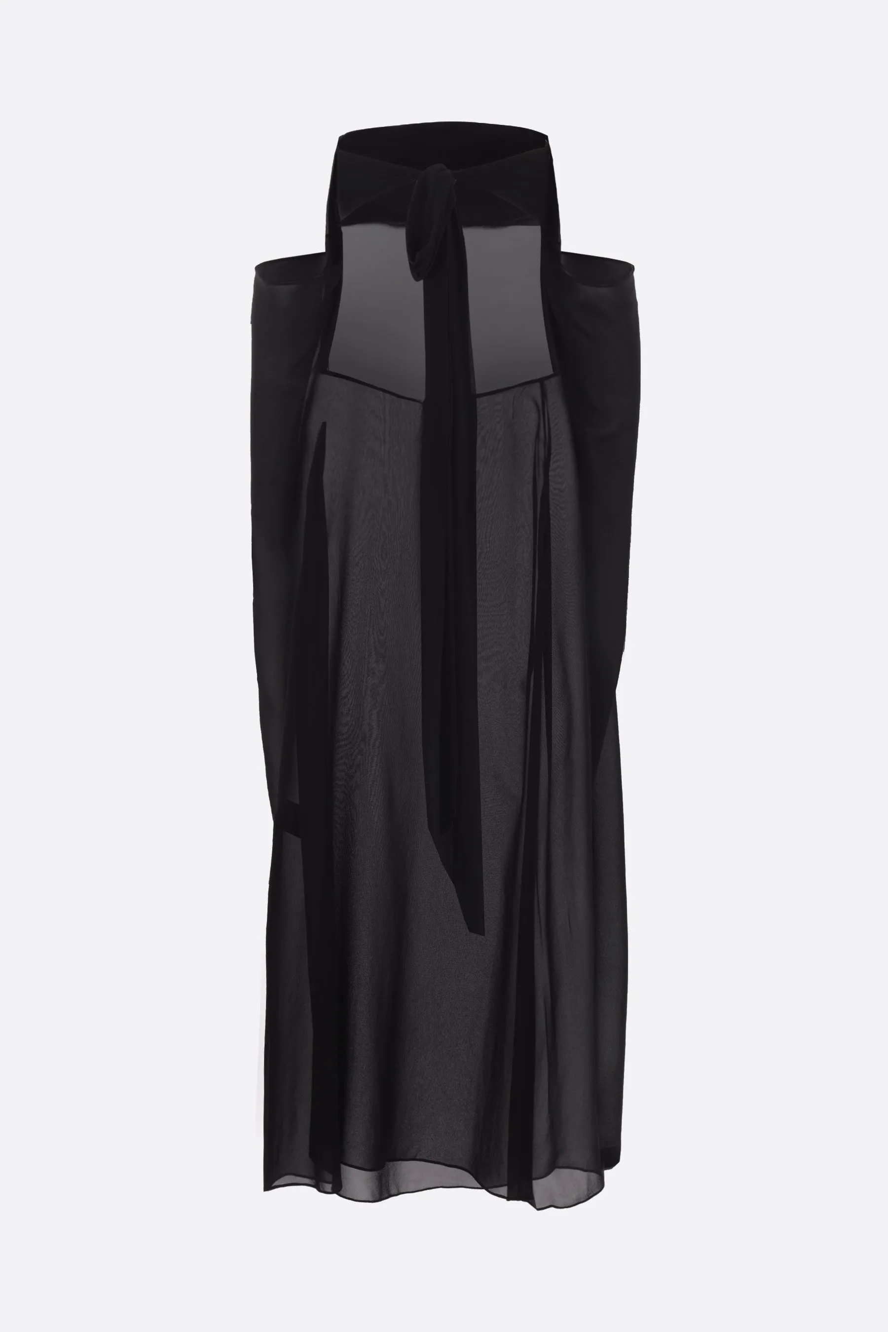 floating silk strapless dress