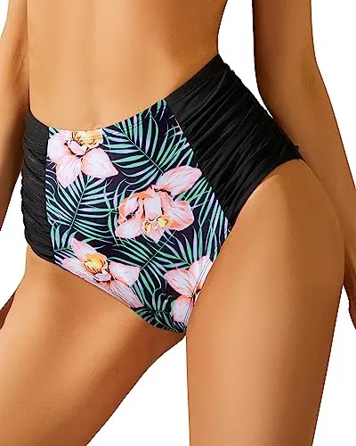 Full Coverage High Waisted Swimsuit Bottoms