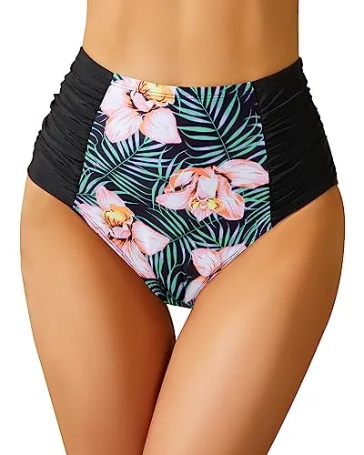 Full Coverage High Waisted Swimsuit Bottoms
