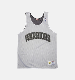 Golden State Warriors NBA Drop Step Reversible Jersey (Mens) - White/Black