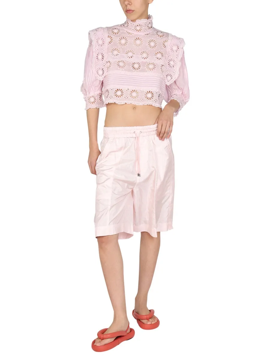 Isabel Marant High Waist Drawstring Shorts