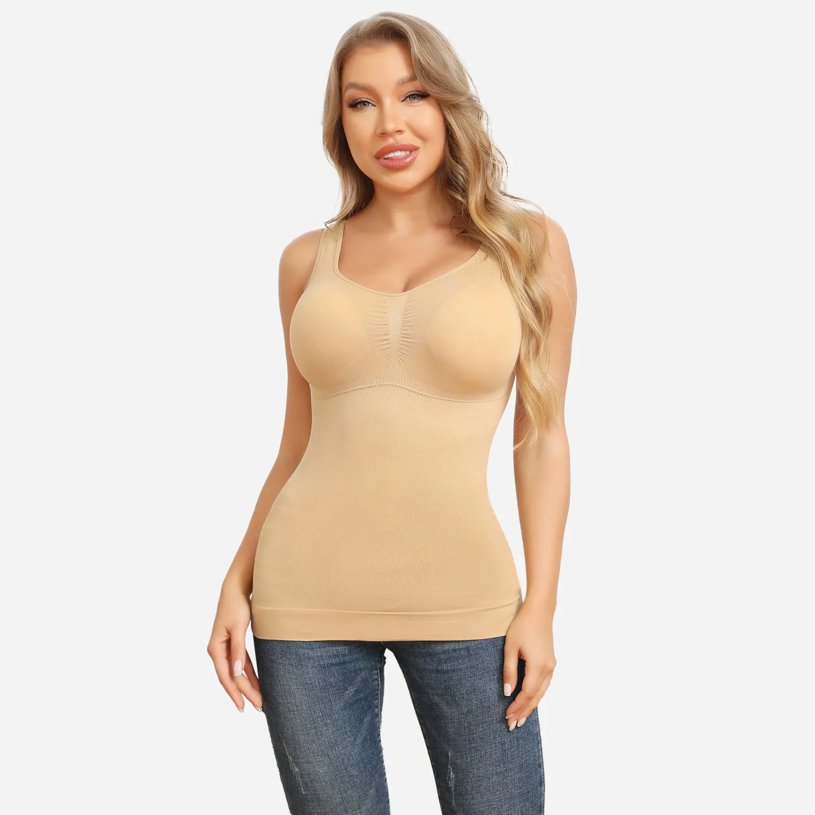 Joyshaper Seamless Shapewear Tank With Padded Bra