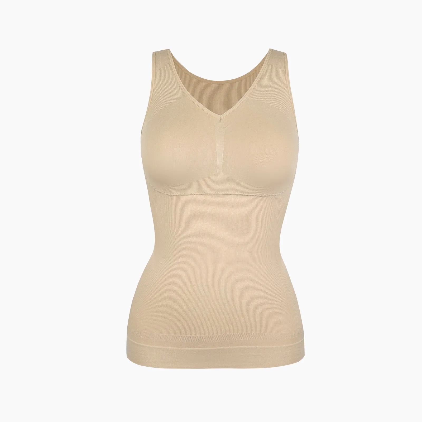 Joyshaper V-Neck Seamless Shapewear Tank With Padded Bra