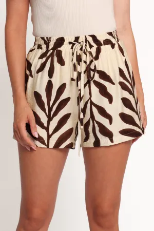 July Shorts - Brown Palm