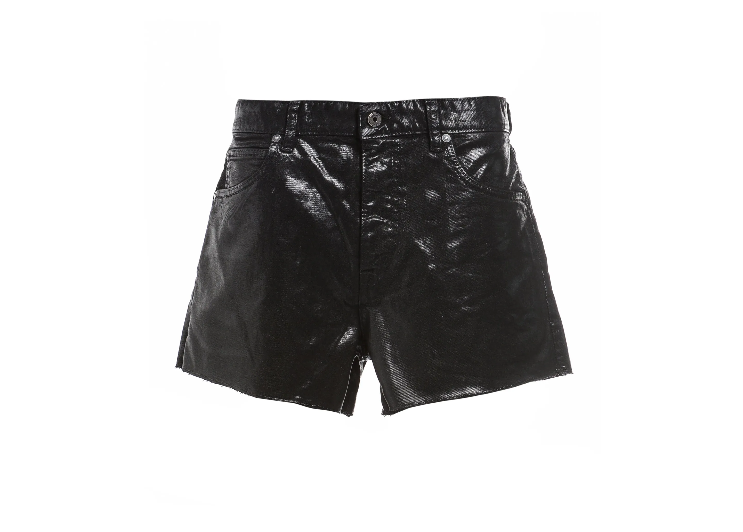Just Cavalli Coated High Waist Shorts