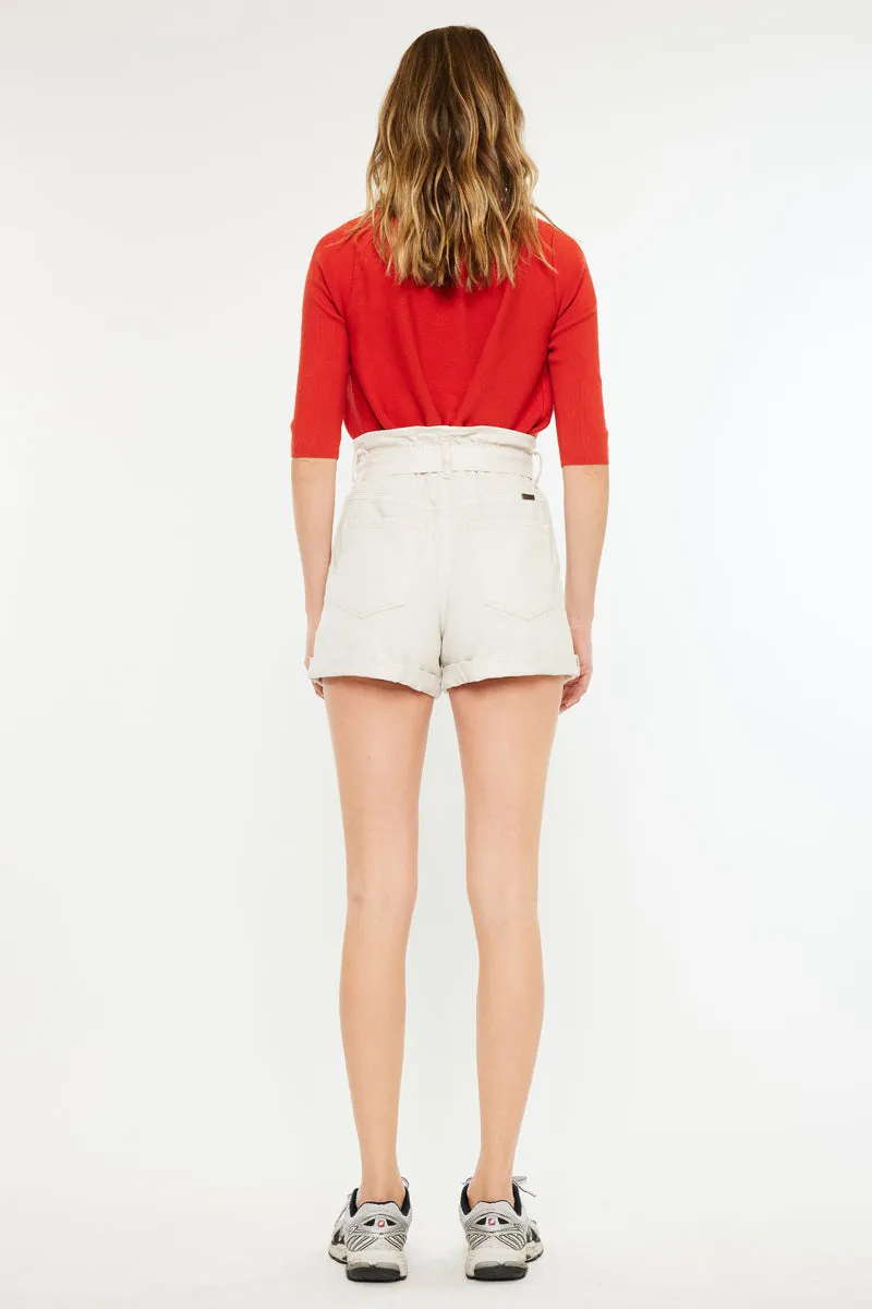 Laquell Ultra High Rise Belted Paperbag Shorts