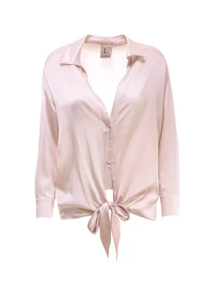 L'Autre Chose Tie Waist Button Up Shirt