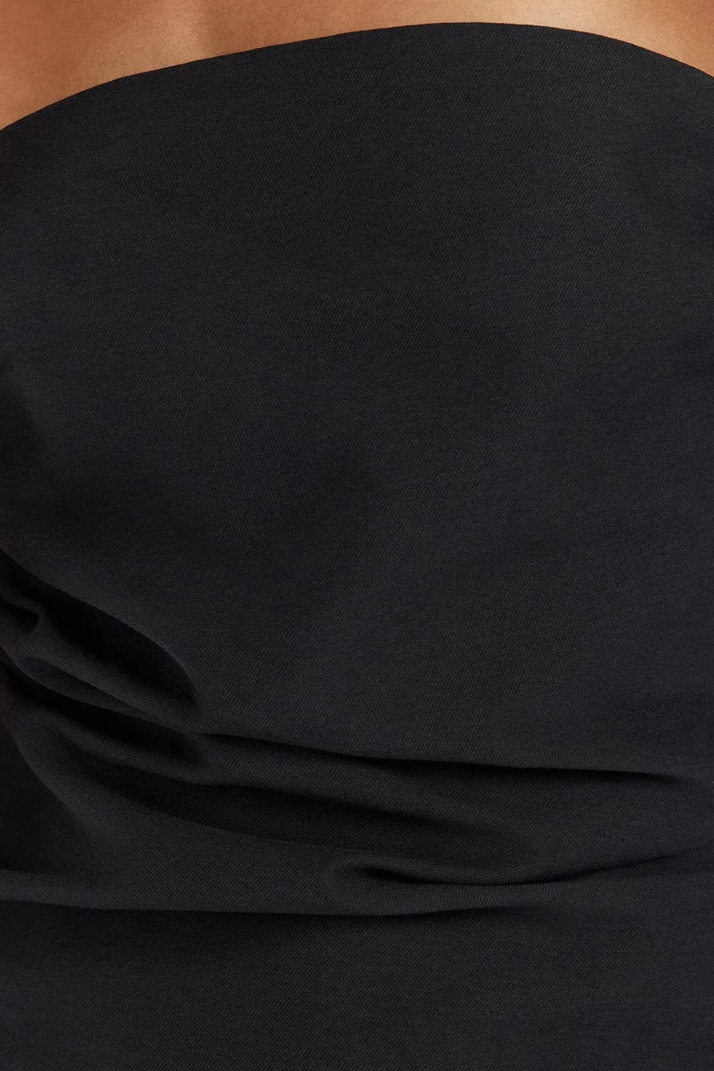LEO BLACK STRAPLESS TUNIC
