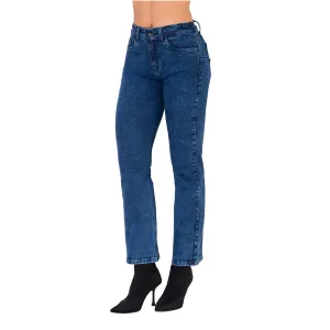 LOWLA 212359 | Regular Rise Butt Lift Straight Colombian Mom Jeans for Women