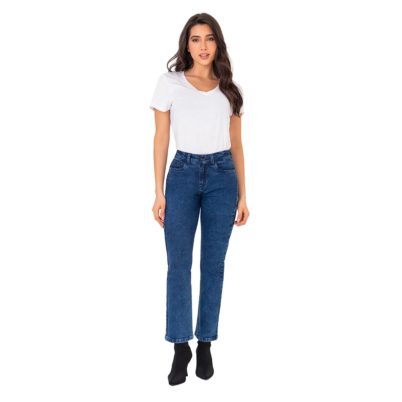 LOWLA 212359 | Regular Rise Butt Lift Straight Colombian Mom Jeans for Women