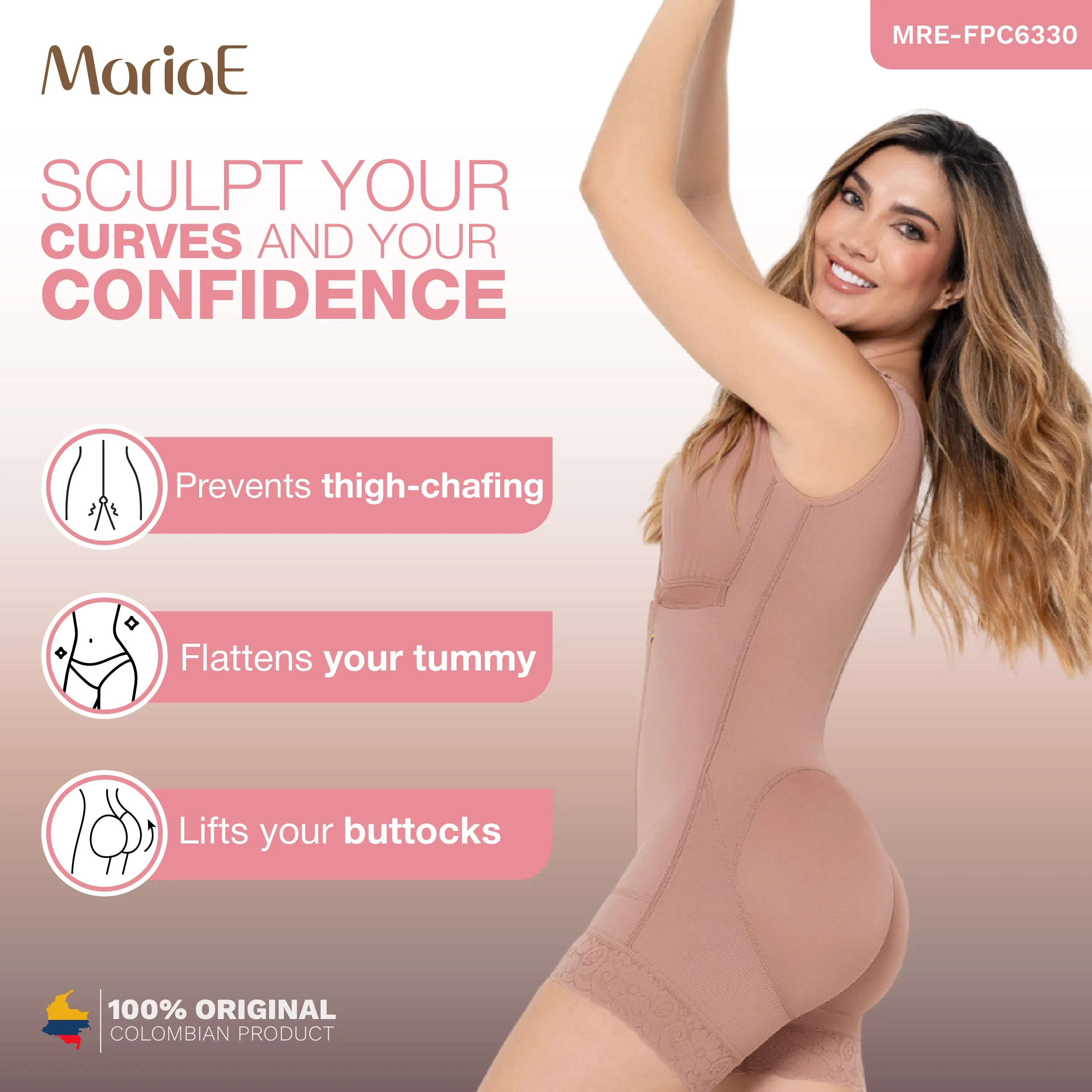 MARIAE FPC6330 Stage 2 Faja Colombiana Post Surgery Postpartum & Daily Use with Built-in Bra | FQ102