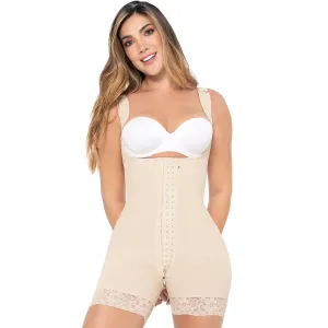 MARIAE FPT5530 Stage 2 Faja Colombiana Post Surgery High Compression Garment Mid Thigh & Open Bust w/ Wide Straps | FQ105