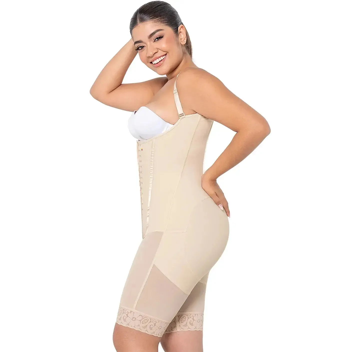 MARIAE RXC333V Fajas Colombianas – High Compression Bodysuit with Inner Elastic Bones | Daily Use & Body Sculpting Shapewear