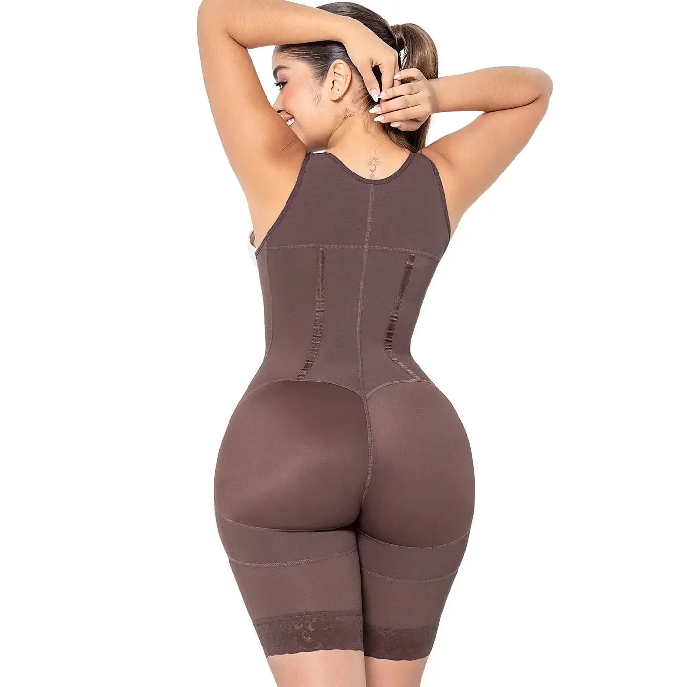 MARIAE RXC333V Fajas Colombianas – High Compression Bodysuit with Inner Elastic Bones | Daily Use & Body Sculpting Shapewear