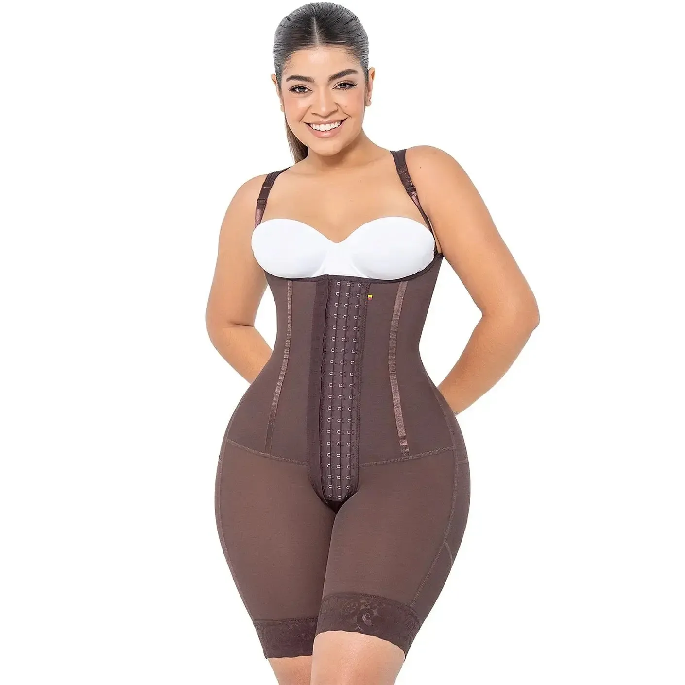 MARIAE RXC333V Fajas Colombianas – High Compression Bodysuit with Inner Elastic Bones | Daily Use & Body Sculpting Shapewear
