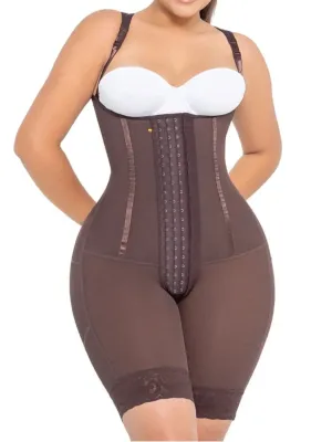 MARIAE RXC333V Fajas Colombianas – High Compression Bodysuit with Inner Elastic Bones | Daily Use & Body Sculpting Shapewear