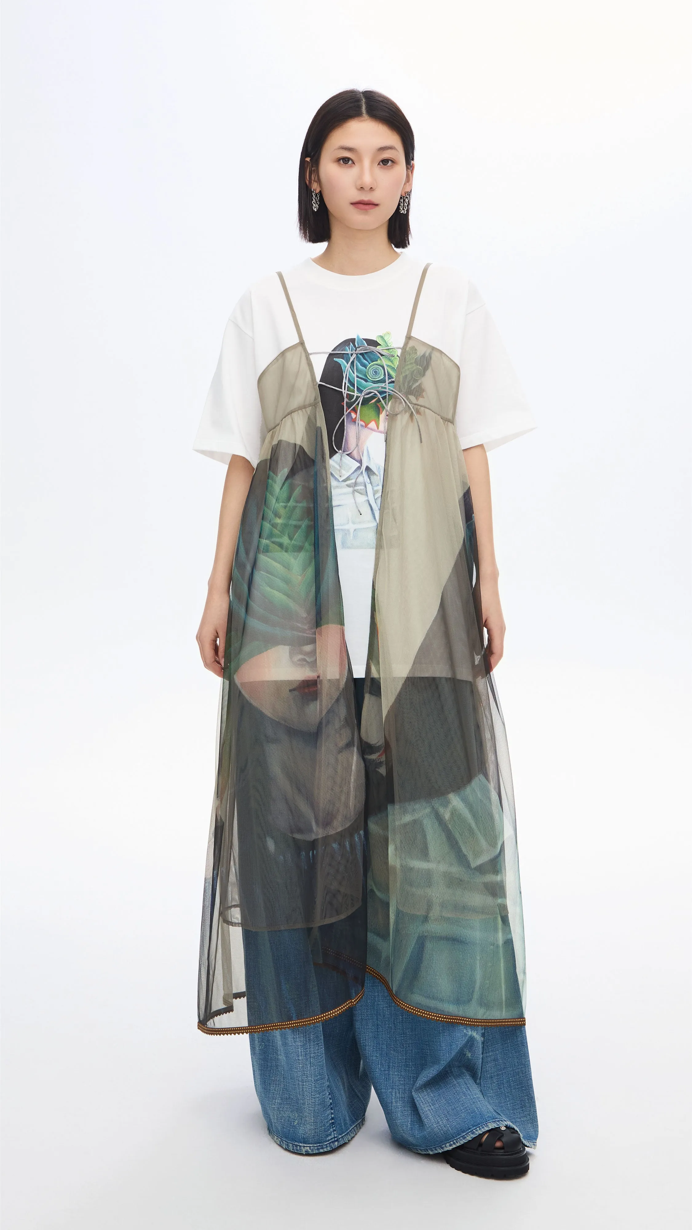 Mariko Enomoto Printed Long Vest