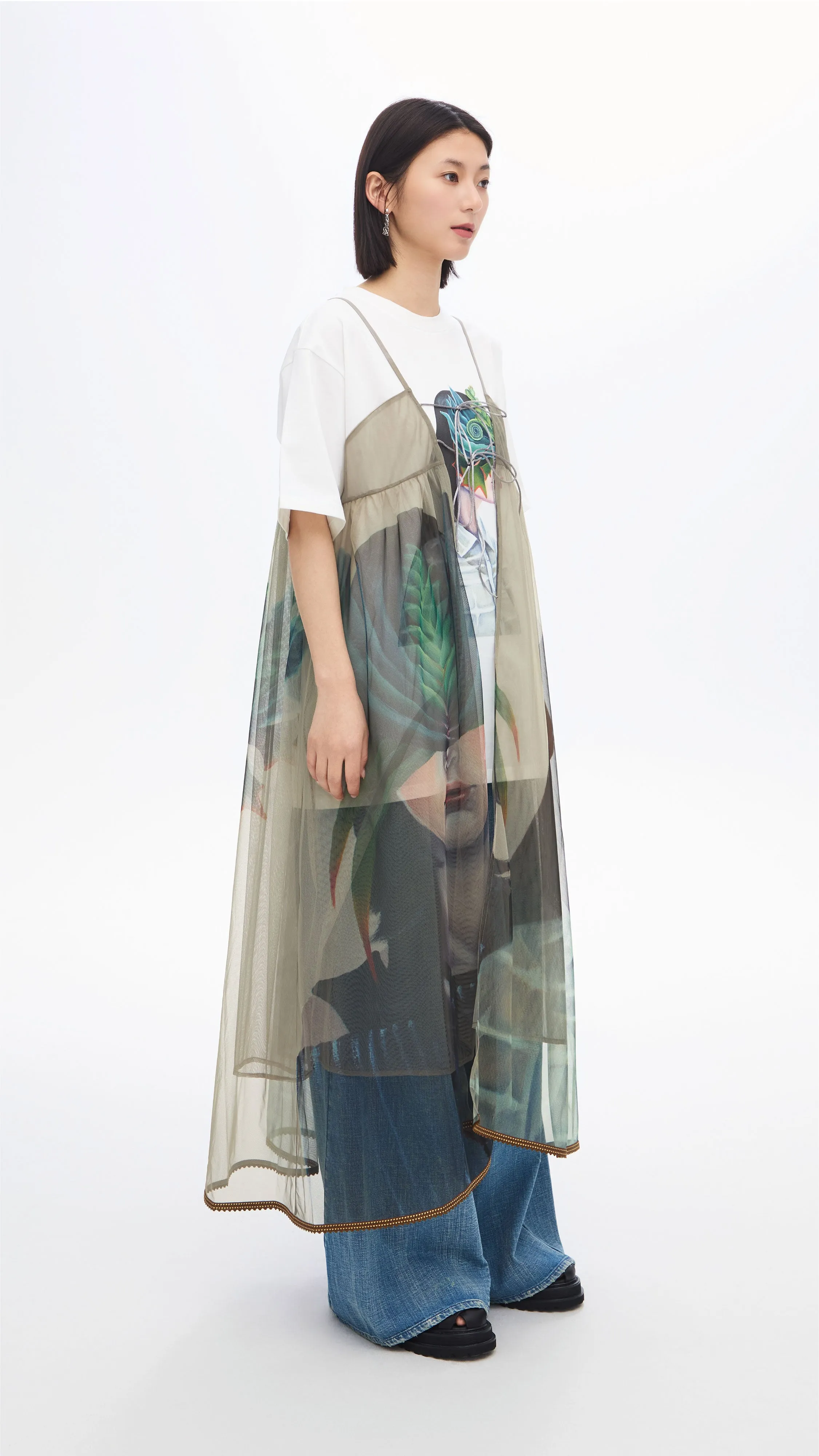 Mariko Enomoto Printed Long Vest